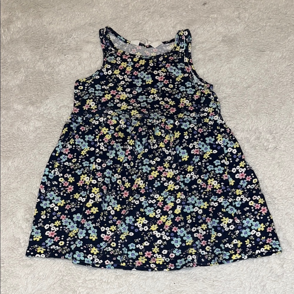 H&M navy floral tank top dress 1.5/2 years